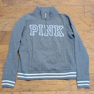 PINK quarter zip sweatshort